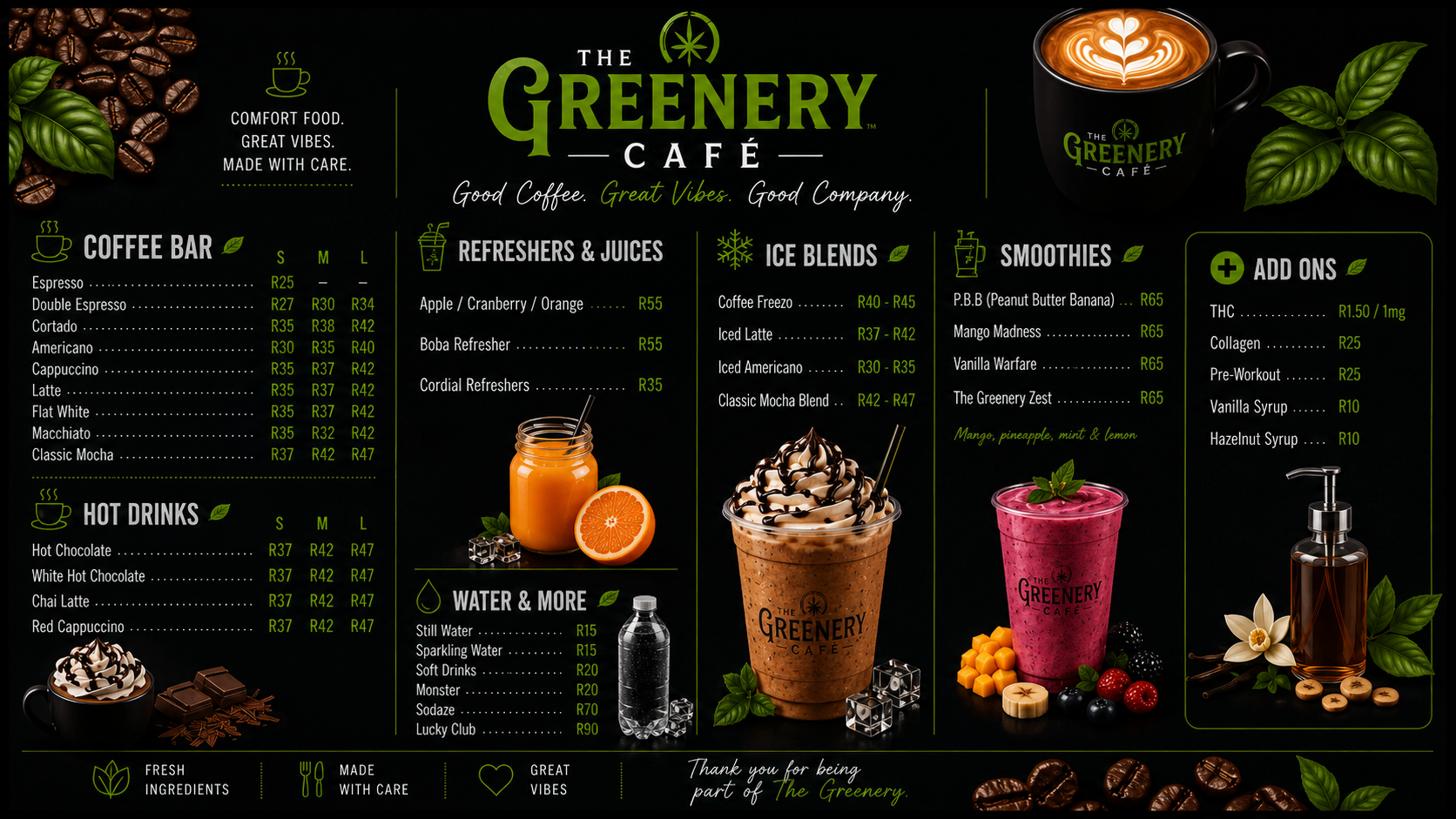 Drinks Menu
